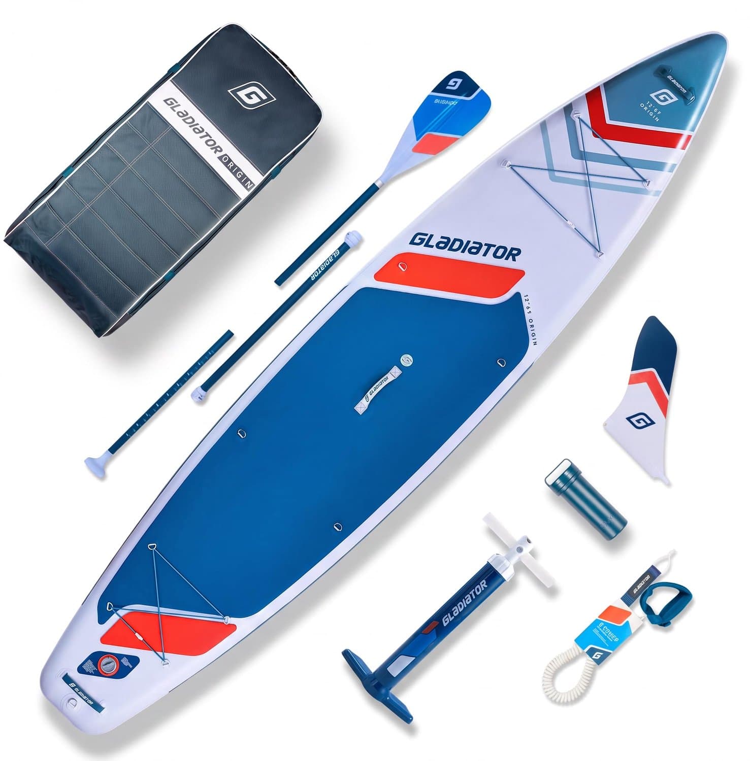 Opblaasbaar SUP Wit Touring 270 kg Capaciteit PVC, 384 cm, max 270 kg