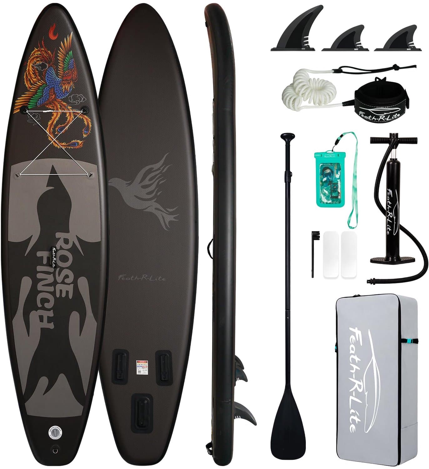 Opblaasbaar SUP 11' Feenix Grijs Lengte Breedte, 335 cm