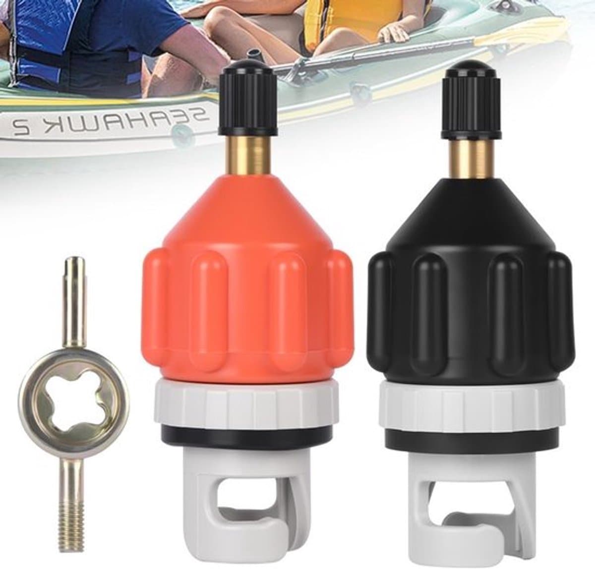 Adapter voor SUP Ventiel, 2 Stuks Pomp Adapters, Ventiel Adapter voor