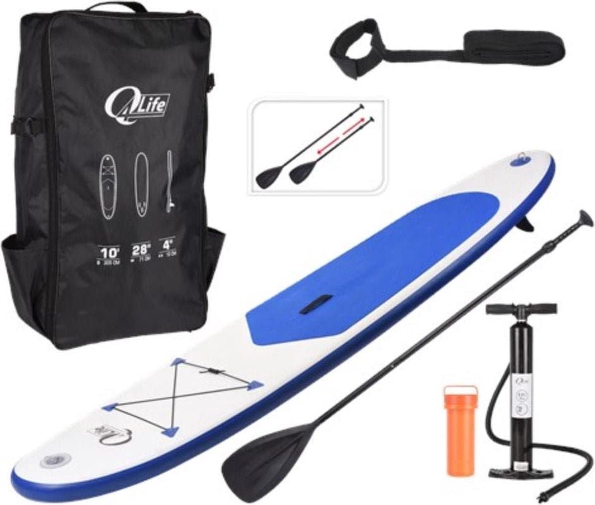 Q4life SUP board blauw, 305×71 cm