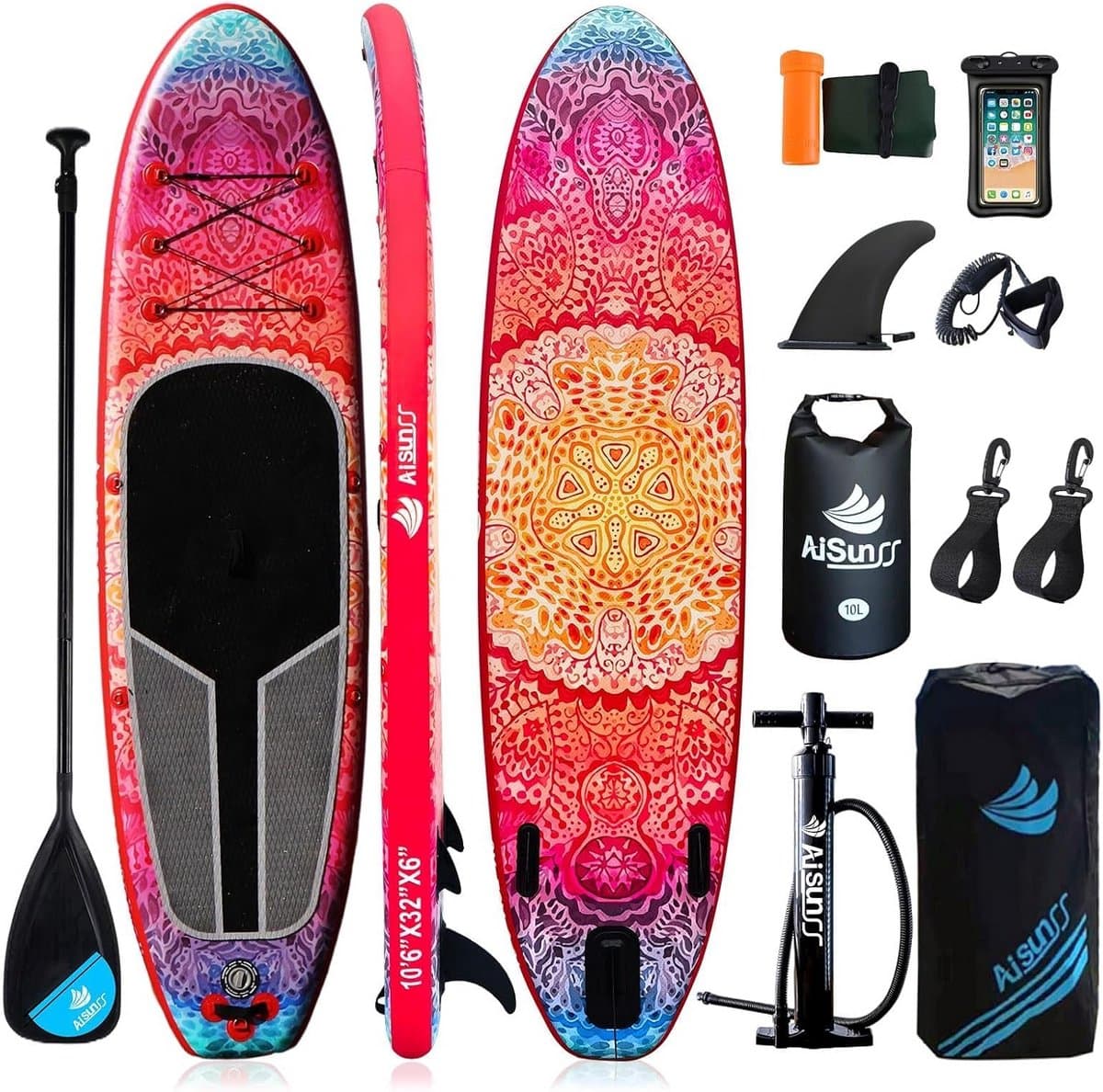 Onbekend 10ft SUP board voor yoga en pilates met duurzame accessoires