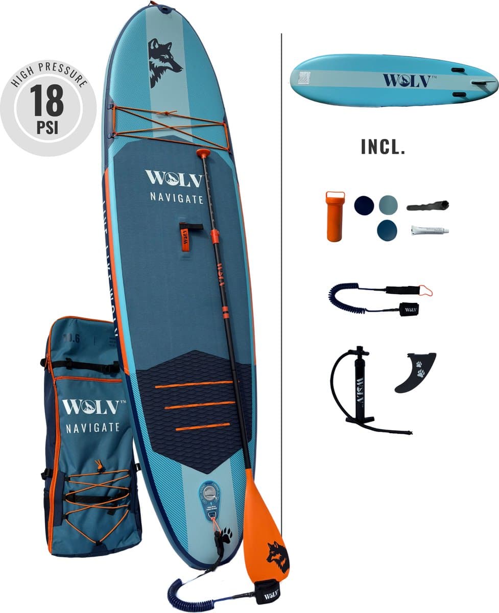 Wolv Navigate 10.6 SUP Psi 18 Steel Blue, 320×81 cm, max 140 kg