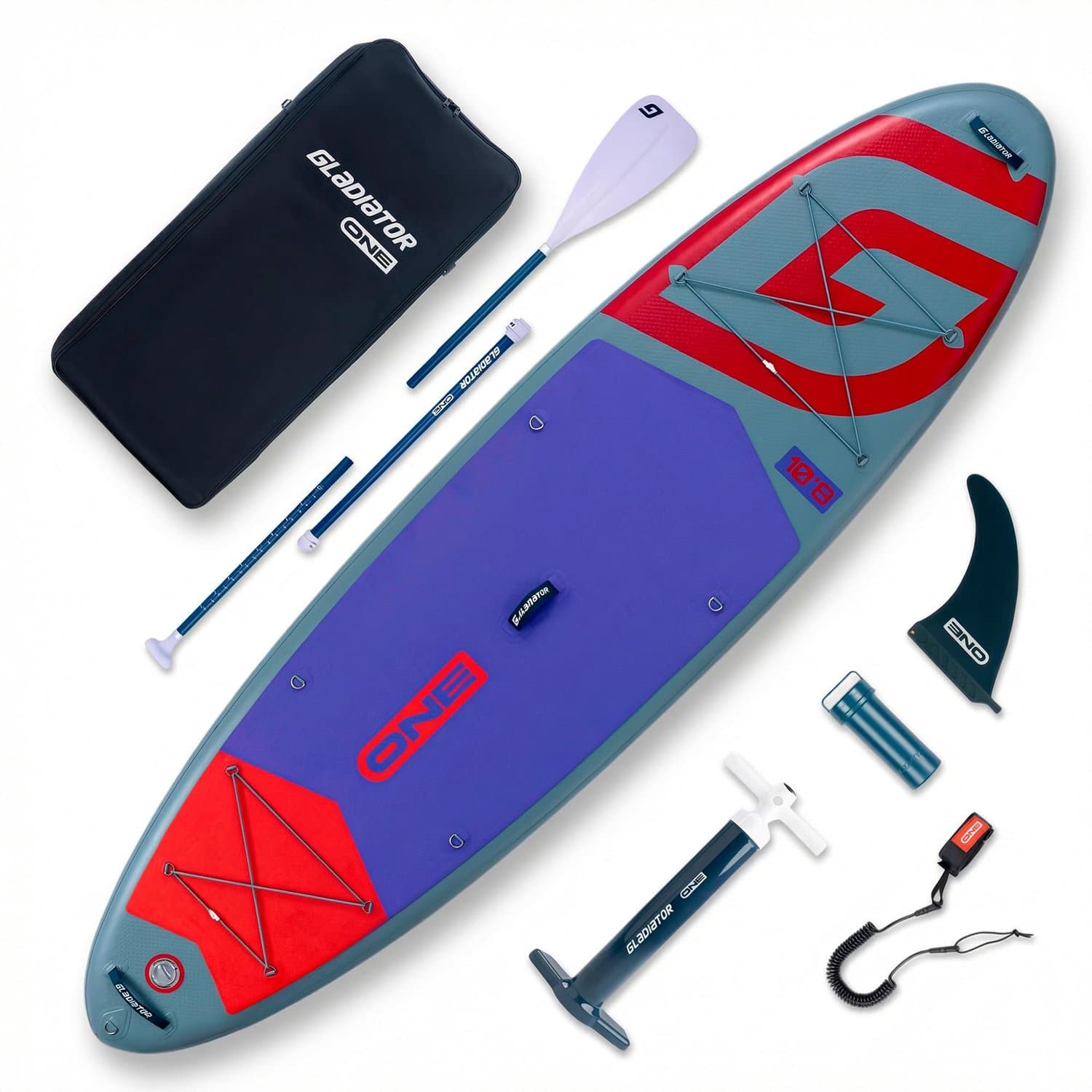 SUP Allround Rood Lengte Dikte, 329 cm