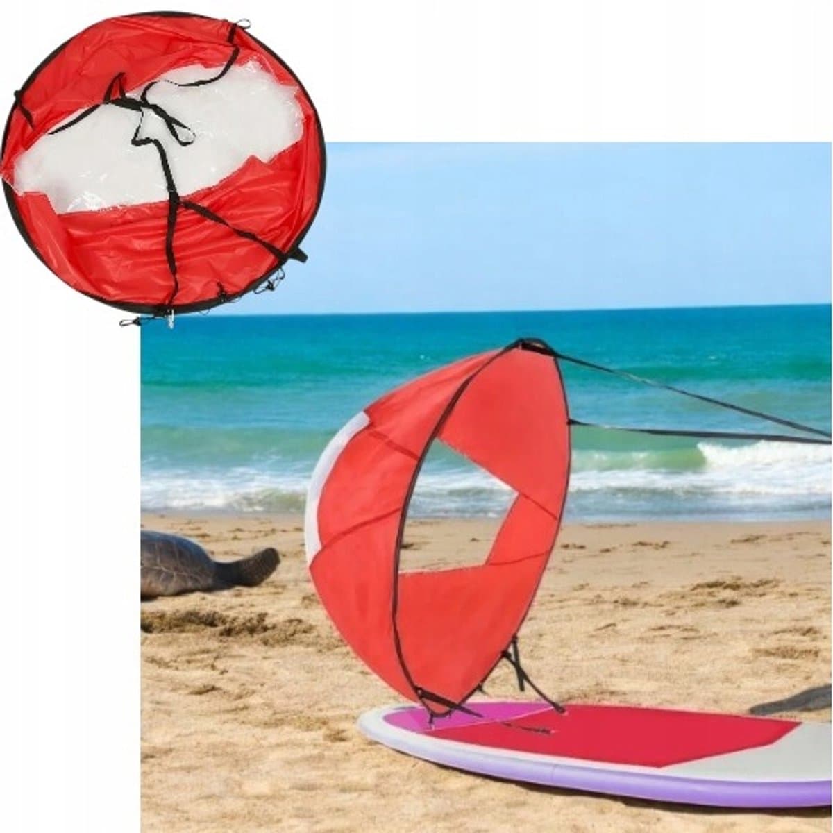Opvouwbaar SUP Zeil Rood Diameter